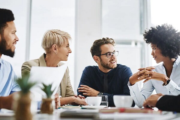 Discussion Between Four People