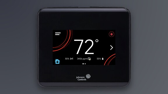 A black electronic device with a screen showing the temperature.