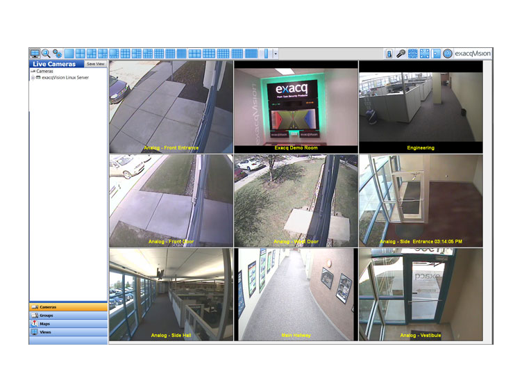 exacqVision Video Management System video footages 