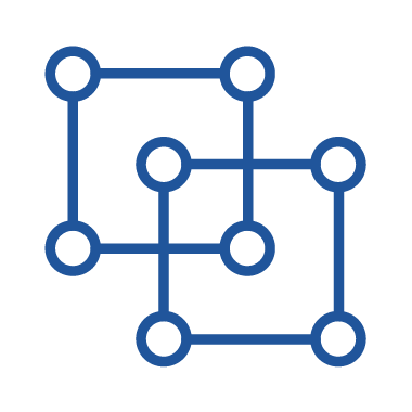 Icon of two overlapping squares