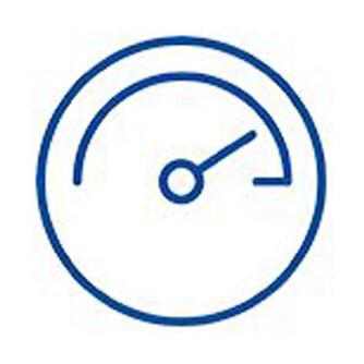 Icon depicting performance with analog meter 