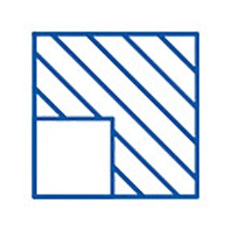 Icon of square with blue lines