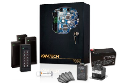 A collection of Kantech security hardware 