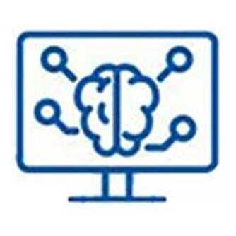 Icon of brain with the network automation
