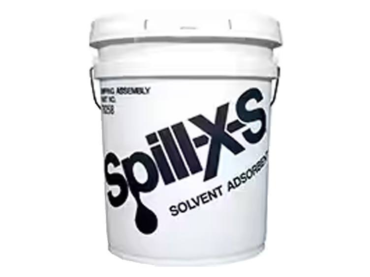 Container of Spill-X chemical spill control treatment agent 
