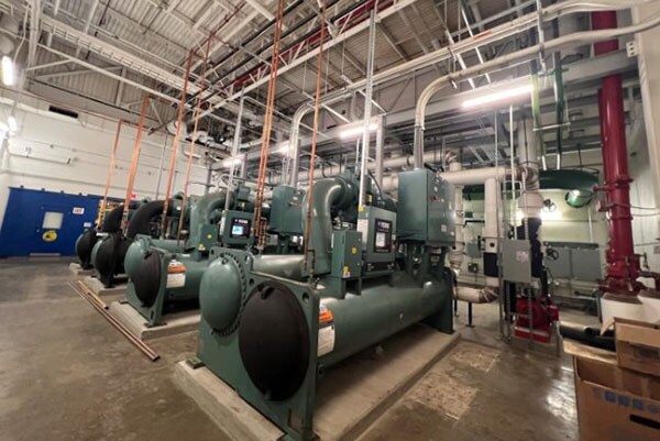 Central Utility Plant - Chilled Water -2 YMC2 and 2YKs providing the needed cooling for both comfort and process. 