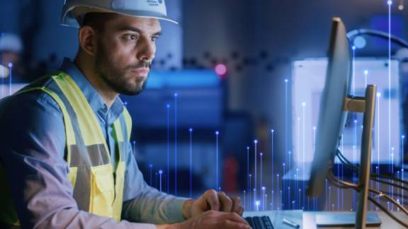 A mechanic working on a desktop