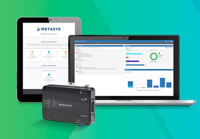 metasys user interface on laptop and tablet and controller device